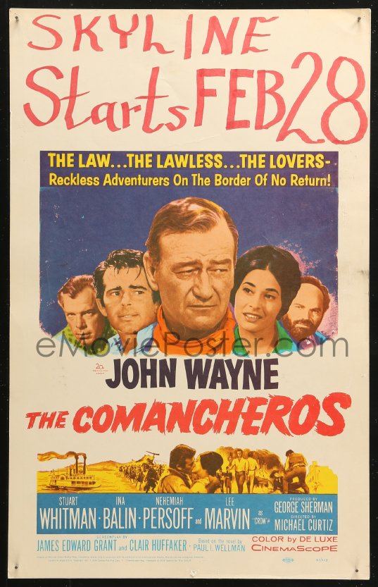 eMoviePoster.com: 4k0260 COMANCHEROS WC 1961 artwork of cowboy John ...