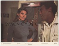 4w0678 MOTHER, JUGS & SPEED color 11x14 still #7 1976 close up of sexy Raquel Welch & Bill Cosby!