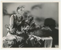 4w1114 CRY OF THE WEREWOLF 8.25x10 still 1944 cool portrait of Nina Foch & wolf dog by Gordon Head!