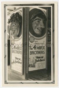 4w1296 HORSE FEATHERS 4x6 photo 1932 cool 3-dimensional theater display with Harpo & Chico Marx!