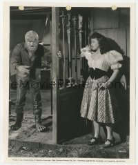 4w1300 HOUSE OF FRANKENSTEIN 8.25x10 still 1944 Elena Verdugo scared of Wolfman Lon Chaney Jr!