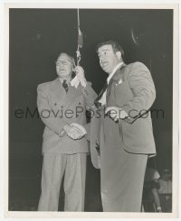 4w1341 JACK BENNY/LOU COSTELLO 8x10 still 1942 Jack is emcee at Fight For Lives benefit by Beerman!