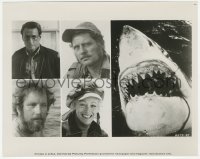4w1344 JAWS 8x10.25 still 1975 portraits of Scheider, Shaw, Dreyfuss, Gary & Bruce the shark!