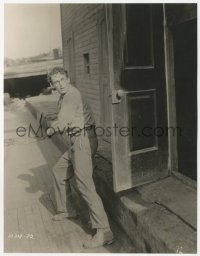 4w1369 KID BROTHER 7x9 key book still 1927 Harold Lloyd looks over his shoulder as door opens!