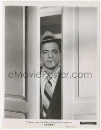 4w1387 LAURA 7.75x10 still 1944 great close up of smoking Dana Andrews entering double doors!