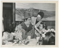 4w1406 LITTLE GIANT candid 8.25x10 still 1946 Lou Costello's daughter feeding him birthday cake!