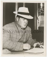 4w1420 LOU COSTELLO 8.25x10 radio still 1948 as radio's most confused comic, Sam Shovel Privte Eye!