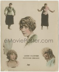 4w0912 LOUISE FAZENDA color deluxe 8.25x10 still 1920s great montage of the star in Keystone Comedies!