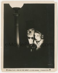 4w1445 MAN OF THE WORLD 8x10 still 1931 William Powell lighting Carole Lombard's cigarette in dark!