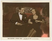 4w0916 MANNEQUIN color 8x10.25 still 1938 close up of Spencer Tracy & Joan Crawford riding in car!