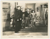 4w1476 MODERN TIMES 8x10.25 still 1936 Charlie Chaplin protecting Paulette Goddard in dressing room!