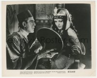 4w1485 MUMMY 8.25x10 still R1951 c/u of Boris Karloff showing Zita Johann her reflection in mirror!