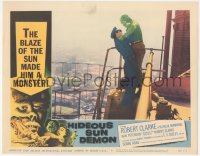 4w0572 HIDEOUS SUN DEMON LC #6 1959 monster Robert Clarke & cop in death struggle on building roof!