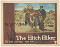 4w0578 HITCH-HIKER LC #7 1953 Frank Lovejoy, Edmond O'Brien & William Talman with gun in desert!