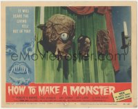 4w0588 HOW TO MAKE A MONSTER LC #5 1958 best image of classic monster heads hanging on wall!