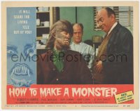 4w0589 HOW TO MAKE A MONSTER LC #7 1958 Robert Harris & Paul Brinegar admiring werewolf Gary Clarke!