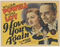 4w0161 I LOVE YOU AGAIN TC 1940 wonderful close portrait of smiling William Powell & Myrna Loy!