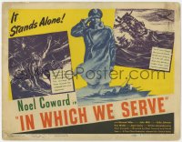 4w0167 IN WHICH WE SERVE TC 1943 directed by Noel Coward & David Lean, English World War II epic!