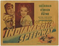 4w0168 INDIANAPOLIS SPEEDWAY TC 1939 sexy Ann Sheridan, Pat O'Brien, Payne, Howard Hawks, car racing