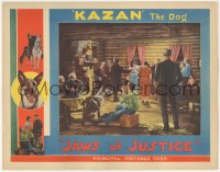 4w0612 JAWS OF JUSTICE LC 1933 Kazan the German Shepherd dog in a room with happy people!