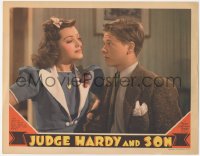 4w0613 JUDGE HARDY & SON LC 1939 Ann Rutherford tells Mickey Rooney he's taking her to the party!