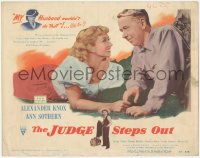 4w0176 JUDGE STEPS OUT TC 1948 great close up of pretty Ann Sothern smiling at Alexander Knox!