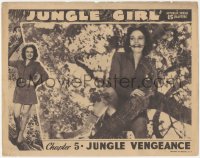 4w0618 JUNGLE GIRL chapter 5 LC 1941 Frances Gifford in tree holding knife in teeth!