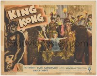 4w0623 KING KONG LC #6 R1956 natives prepare to sacrifice Fay Wray to the gigantic ape, color!