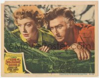 4w0627 KING SOLOMON'S MINES LC #5 1950 super close up of Deborah Kerr & Stewart Granger spying!