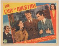 4w0634 LADY IN QUESTION LC 1940 Brian Aherne between beautiful Rita Hayworth & young Glenn Ford!