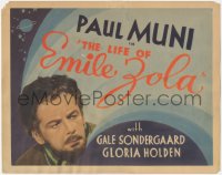 4w0192 LIFE OF EMILE ZOLA Other Company TC 1937 Paul Muni as the legendary French author, ultra rare!