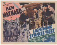 4w0194 LIGHTNING STRIKES WEST TC 1940 Ken Maynard held at gunpoint in 1 image & the reverse in other!