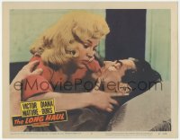 4w0644 LONG HAUL LC #2 1957 best romanitc close up of Victor Mature & super sexy Diana Dors!