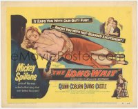 4w0197 LONG WAIT TC 1954 Mickey Spillane goes all the way in this story, Anthony Quinn, Peggie Castle