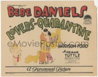 4w0201 LOVERS IN QUARANTINE TC 1925 Bebe Daniels is a girl who acts first & thinks afterwards!