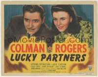 4w0202 LUCKY PARTNERS TC 1940 Ronald Colman & Ginger Rogers are unmarried but win lottery, rare!