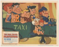 4w0652 MAN CALLED FLINTSTONE LC 1966 Fred, Wilma, Barney, Betty, Pebbles & Bam Bam in taxi!