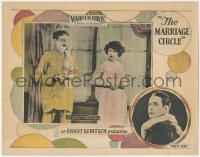 4w0659 MARRIAGE CIRCLE LC 1924 Ernst Lubitsch, Marie Prevost & Adolphe Menjou in morning spat, rare!