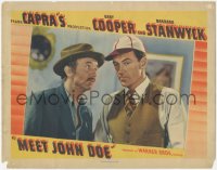 4w0663 MEET JOHN DOE LC R1940s great c/u of Gary Cooper in baseball cap w/Walter Brennan, Frank Capra!