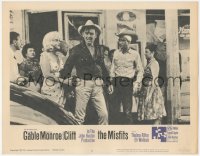 4w0671 MISFITS LC #2 1961 Clark Gable, sexy Marilyn Monroe & Montgomery Clift after fight!