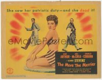 4w0224 MORE THE MERRIER TC 1943 sexy Jean Arthur in two-piece between Joel McCrea & Charles Coburn!