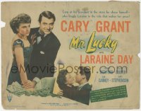 4w0226 MR. LUCKY TC 1943 great images of Cary Grant with bunch of money & pretty Laraine Day!