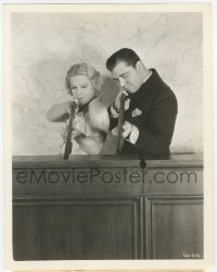 4w1392 LAW IN HER HANDS candid 8x10.25 still 1936 Glenda Farrell & Lyle Talbot aiming their rifles!