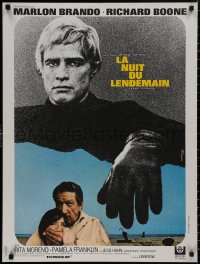 5b0603 NIGHT OF THE FOLLOWING DAY French 24x32 1969 Marlon Brando, Boone & Franklin, Rene Ferracci!