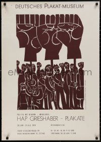 5b0088 HAP GRIESHABER - PLAKATE 25x35 German museum/art exhibition 1974 wild, different art!