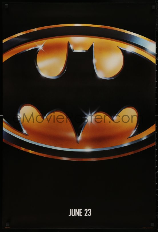 eMoviePoster 5b0833 BATMAN teaser 1sh 1989 directed by Tim