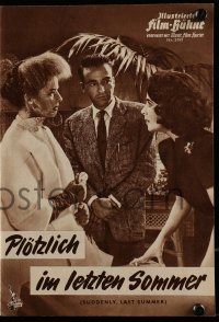 5f0133 SUDDENLY, LAST SUMMER German program 1960 Elizabeth Taylor, Montgomery Clift, Kate Hepburn!