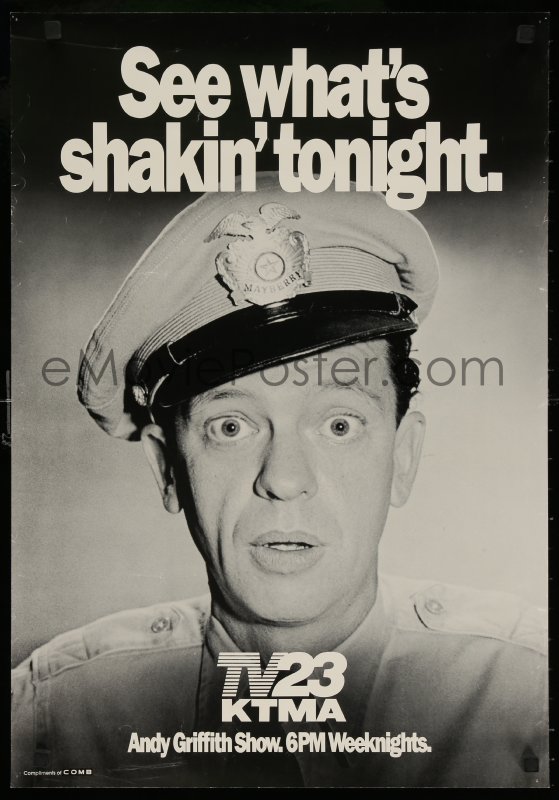 5h0554 Andy Griffith Show Tv Poster 1980s Close Up Don Knotts As Deputy Barney