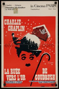 5j0128 GOLD RUSH Belgian R1970s Charlie Chaplin classic, the peak of entertainment, Leo Kouper art!