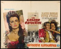 5j0129 GREAT CATHERINE Belgian 1968 Ray art of Peter O'Toole & sexy Jeanne Moreau!